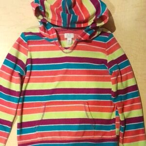 Colorful Striped Hoodie, girls size 7/8, Place